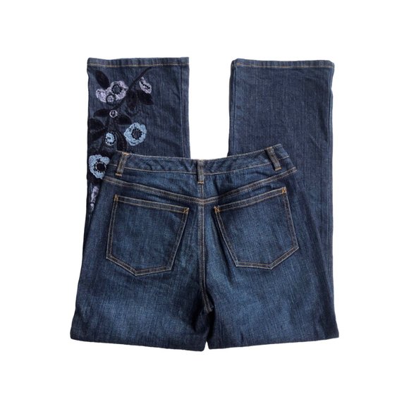 Talbots Floral Embroidered Wide Leg Jeans - Picture 8 of 8